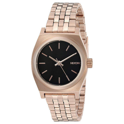 Nixon Women's Bracelet Watch - Small Time Teller Japanese Quartz Rose Gold | A3992598 ,