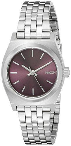 Nixon Women's Bracelet Watch - Small Time Teller Japanese Quartz Silver | A3992157 ,