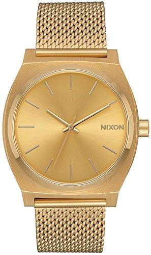Nixon Women's Bracelet Watch - Time Teller Milanese Quartz Gold Dial Gold | A1187502 ,
