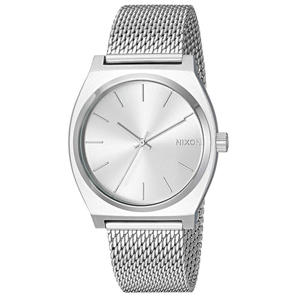 Nixon Women's Bracelet Watch - Time Teller Milanese Quartz Silver Dial | A11871920 ,