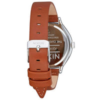 Nixon Women's Japanese Quartz Watch - The Clique White Dial Leather Strap | A12501113 ,