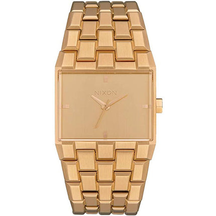 Nixon Women's Japanese Quartz Watch - Ticket Gold Dial Yellow Gold Bracelet | A1262502 ,