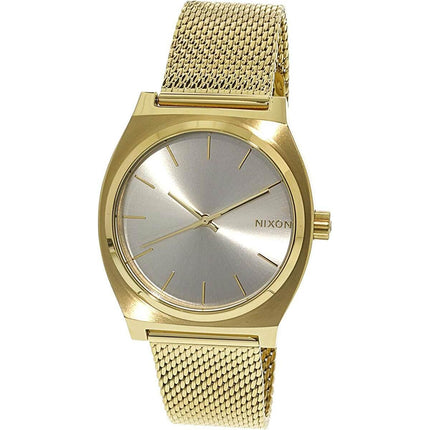 Nixon Women's Mesh Bracelet Watch - Time Teller Milanese Silver Tone Dial | A11872807 ,