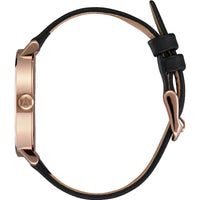 Nixon Women's Quartz Watch - Arrow Blue Dial Leather Strap Rose SS Case | A10913005 ,