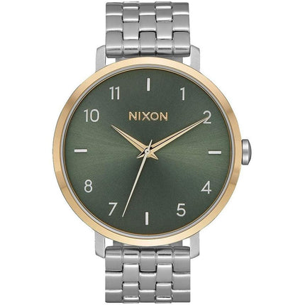 Nixon Women's Quartz Watch - Arrow Green Dial Stainless Steel Bracelet | A10902877 ,