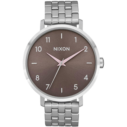 Nixon Women's Quartz Watch - Arrow Grey Dial Stainless Steel Bracelet | A10903161 ,