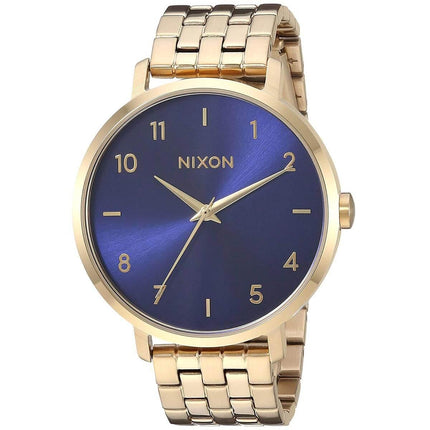 Nixon Women's Quartz Watch - Arrow Navy Blue Dial Stainless Steel Bracelet | A1090933 ,
