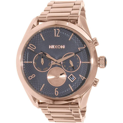Nixon Women's Quartz Watch - Bullet Chrono Rose Gold Bracelet | A3662046 ,