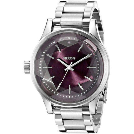 Nixon Women's Quartz Watch - Facet 38 Purple Dial Stainless Steel Bracelet | A4092157 ,