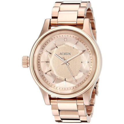 Nixon Women's Quartz Watch - Facet 38 Rose Gold Dial Stainless Steel Bracelet | A409897 ,