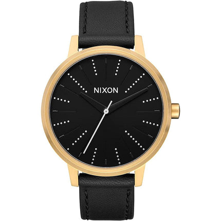 Nixon Women's Quartz Watch - Kensington Black Dial Leather Strap SS Case | A1082879 ,