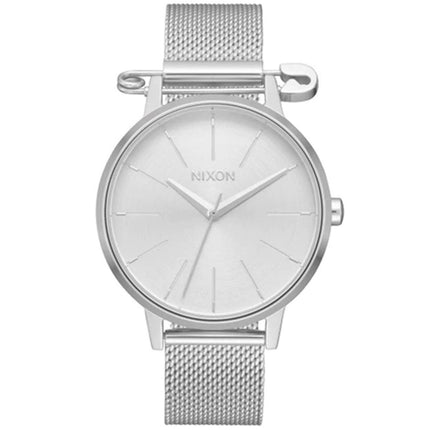 Nixon Women's Quartz Watch - Kensington Silver Tone Dial Steel Bracelet | A12293225 ,