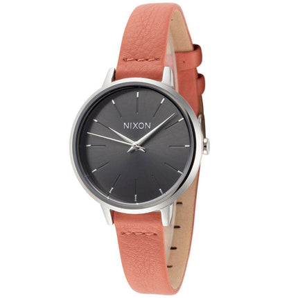 Nixon Women's Quartz Watch - Medium Kensington Coral Pink Leather Strap | A12612958 ,