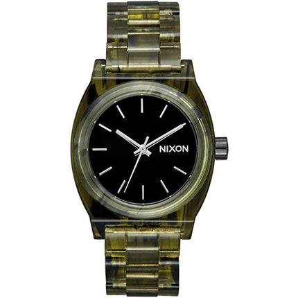 Nixon Women's Quartz Watch - Medium Time Teller Olive Green Rubber Strap | A1214333 ,