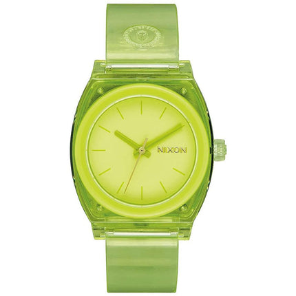 Nixon Women's Quartz Watch - Medium Time Teller Transparent Green Strap | A1215536 ,