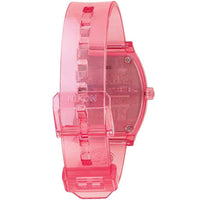 Nixon Women's Quartz Watch - Medium Time Teller Transparent Pink Strap | A1215685 ,