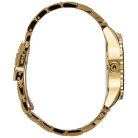 Nixon Women's Quartz Watch - Minx Black Dial Yellow Gold Bracelet | A9342042 ,