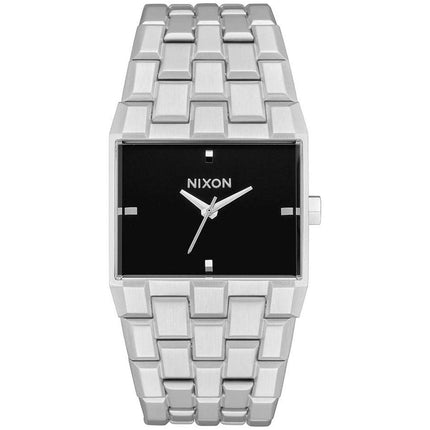 Nixon Women's Quartz Watch - Ticket Black Dial Silver Tone Bracelet | A1262625 ,