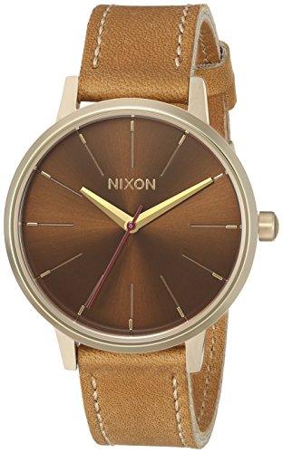 Nixon Women's Strap Watch - Kensington Leather Japanese Quartz Brown Dial | A1082804 ,