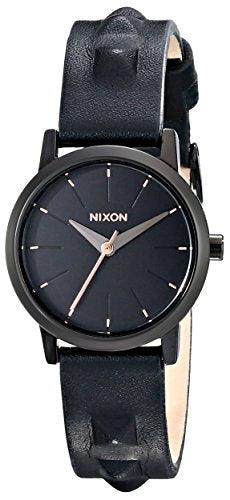 Nixon Women's Strap Watch - Kenzi Leather Japanese Quartz Black Dial Black | A3981669 ,