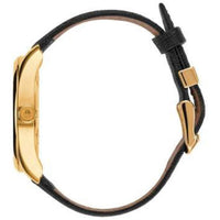 Nixon Women's Watch - Bullet Black Dial Yellow Gold Case Leather Strap | A473513 ,