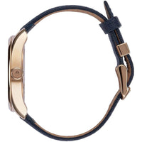 Nixon Women's Watch - Bullet Rose Gold Case White Dial Blue Leather Strap | A4732160 ,