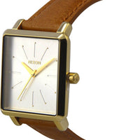 Nixon Women's Watch - K Squared Silver Tone Dial Yellow Gold Case Strap | A4721425 ,