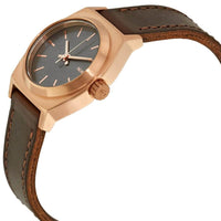 Nixon Women's Watch - Small Time Teller Rose Gold Tone Case Grey Dial | A5092001 ,