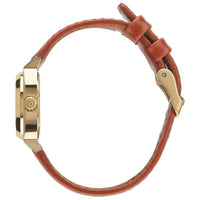 Nixon Women's Watch - Small Time Teller Silver Tone Dial Brown Strap | A5091976 ,