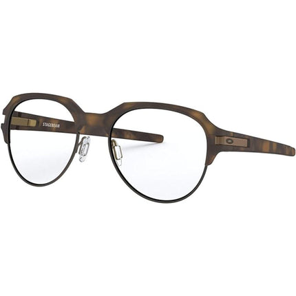 Oakley Men's Eyeglasses - Woodgrain Plastic Round Frame Demo Lens | OAKLEY 0OX8148 4 ,