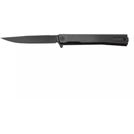 Ocaso Folding Knife - Straight Back Blade Carbon Fiber Handle and Liner Lock | 10CFB ,