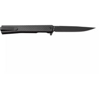 Ocaso Folding Knife - Straight Back Blade Carbon Fiber Handle and Liner Lock | 10CFB ,
