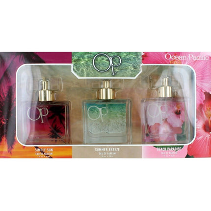 Ocean Pacific Women's Fragrance Gift Collection - OP Eau De Parfum Spray, 3 Piece ,