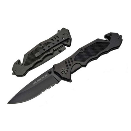 Ohio Knife - Stainless Steel Blade Tactical Rescue Blade Spring Assisted | PK-383 ,