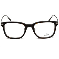 Omega Men's Eyeglasses - Clear Demo Lens Dark Havana Square Frame | OM5005-H 052 ,