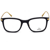 Omega Men's Eyeglasses - Clear Demo Lens Shiny Blue/Gold Square Frame | OM5005-H 090 ,