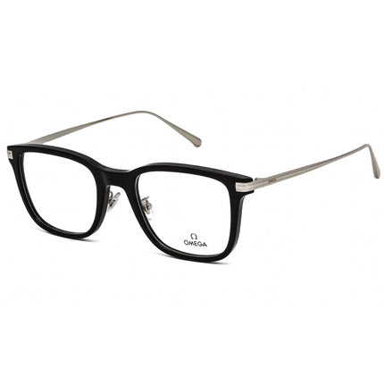 Omega Men's Eyeglasses - Clear Lens Shiny Black/Smoke Square Frame | OM5005-H 01A ,