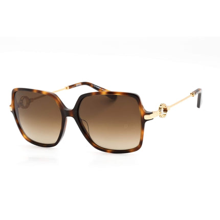 Omega Women's Sunglasses - Shiny Classic Havana/Gold Butterfly Frame | OM0033 52G ,
