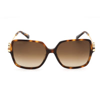 Omega Women's Sunglasses - Shiny Classic Havana/Gold Butterfly Frame | OM0033 52G ,