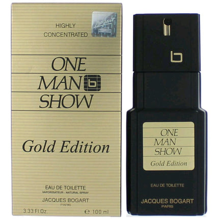 One Man Show Gold Edition by Jacques Bogart, 3.3 oz Eau De Toilette Spray for Men ,