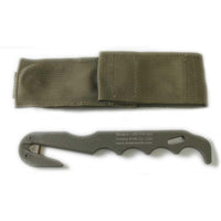 Ontario Knife Company Cutter - Model 4 Brushed Blade Brown Rescue Strap | OKC1450 ,