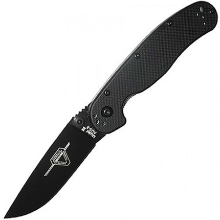 Ontario Knife Company Folding Knife - RAT II Black Blade Liner Lock Type | OKC8861 ,