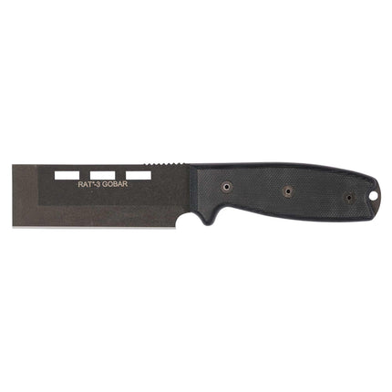 Ontario Knife Company Knife - RAT 3 Gobar Chisel Style Blade Black Handle | OKC8660 ,