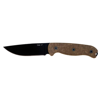 Ontario Knife Company Knife - TAK-1 Carbon Steel Fixed Blade with Sheath | OKC8671 ,