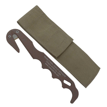 Ontario Knife Company Strap Cutter - Model 4 Coyote Brown with Sheath | OKC1431 ,