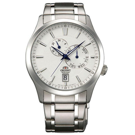 Orient ET0K002W Men's Cosmos Stainless Steel Bracelet White Dial Automatic Watch ,