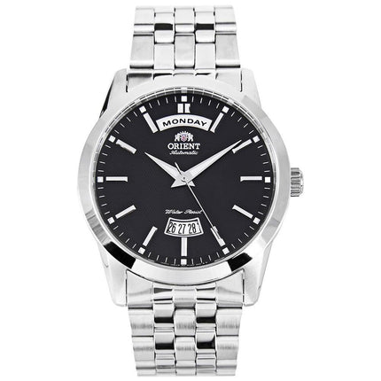 Orient EV0S003B Men's Union Black Dial Stainless Steel Automatic Power Reserve Watch ,