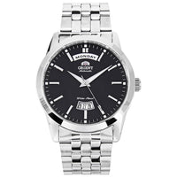Orient EV0S003B Men's Union Black Dial Stainless Steel Automatic Power Reserve Watch ,