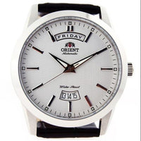 Orient EV0S005W Men's Union White Dial Brown Leather Strap Automatic Watch ,