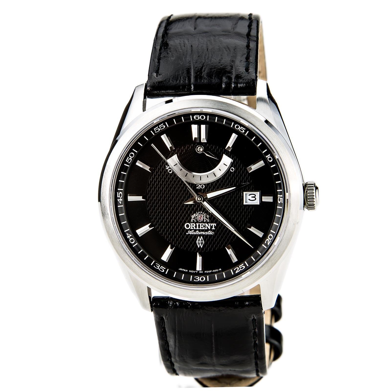 Orient FFD0F002B Men s Vintage Black Dial Power Reserve Leather Strap